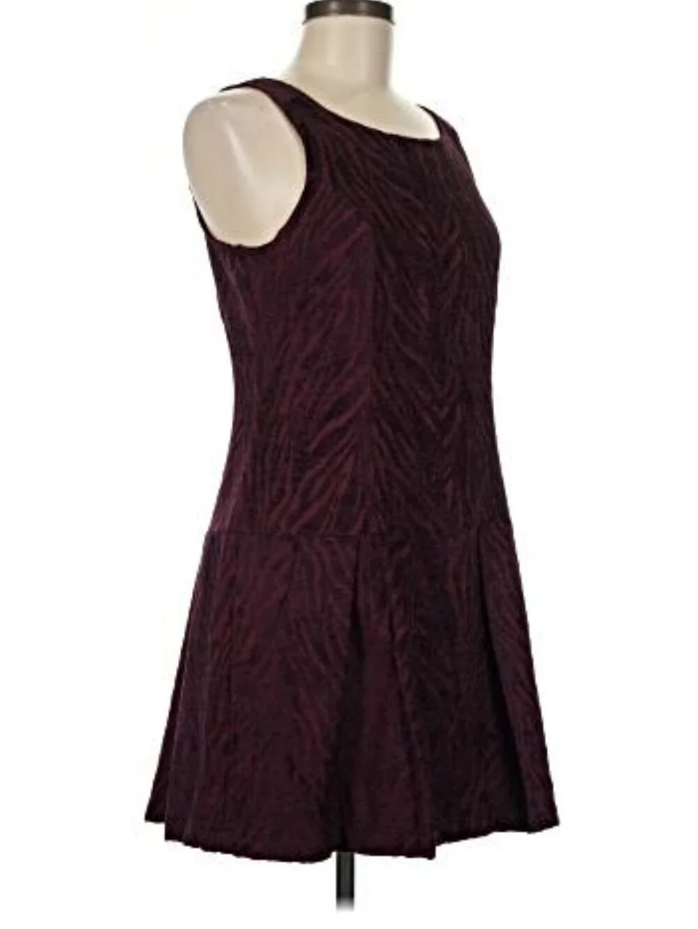 Free People Size 8 Mulberry Combo Burgundy Sleeveless Cocktail Dress NWT $128